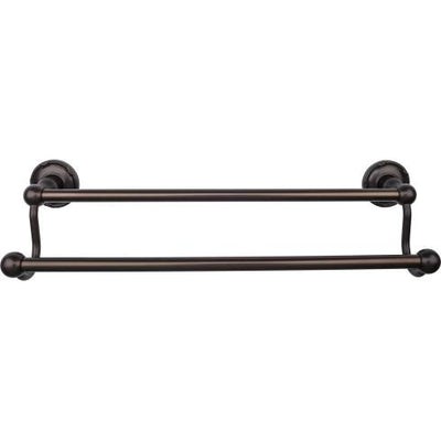 Top Knobs Edwardian Bath Towel Bar Double - Ribbon Backplate