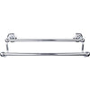 Top Knobs Edwardian Bath Towel Bar Double - Hex Backplate