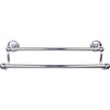 Top Knobs Edwardian Bath Towel Bar Double - Ribbon Backplate