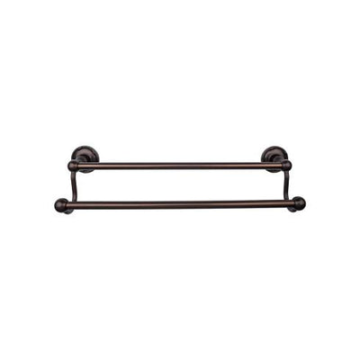 Top Knobs Edwardian Bath Towel Bar Double - Ribbon Backplate