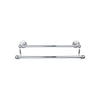 Top Knobs Edwardian Bath Towel Bar Double - Beaded Backplate