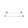 Top Knobs Edwardian Bath Towel Bar Double - Hex Backplate