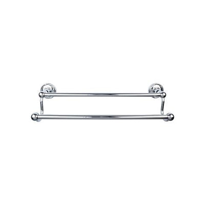 Top Knobs Edwardian Bath Towel Bar Double - Ribbon Backplate