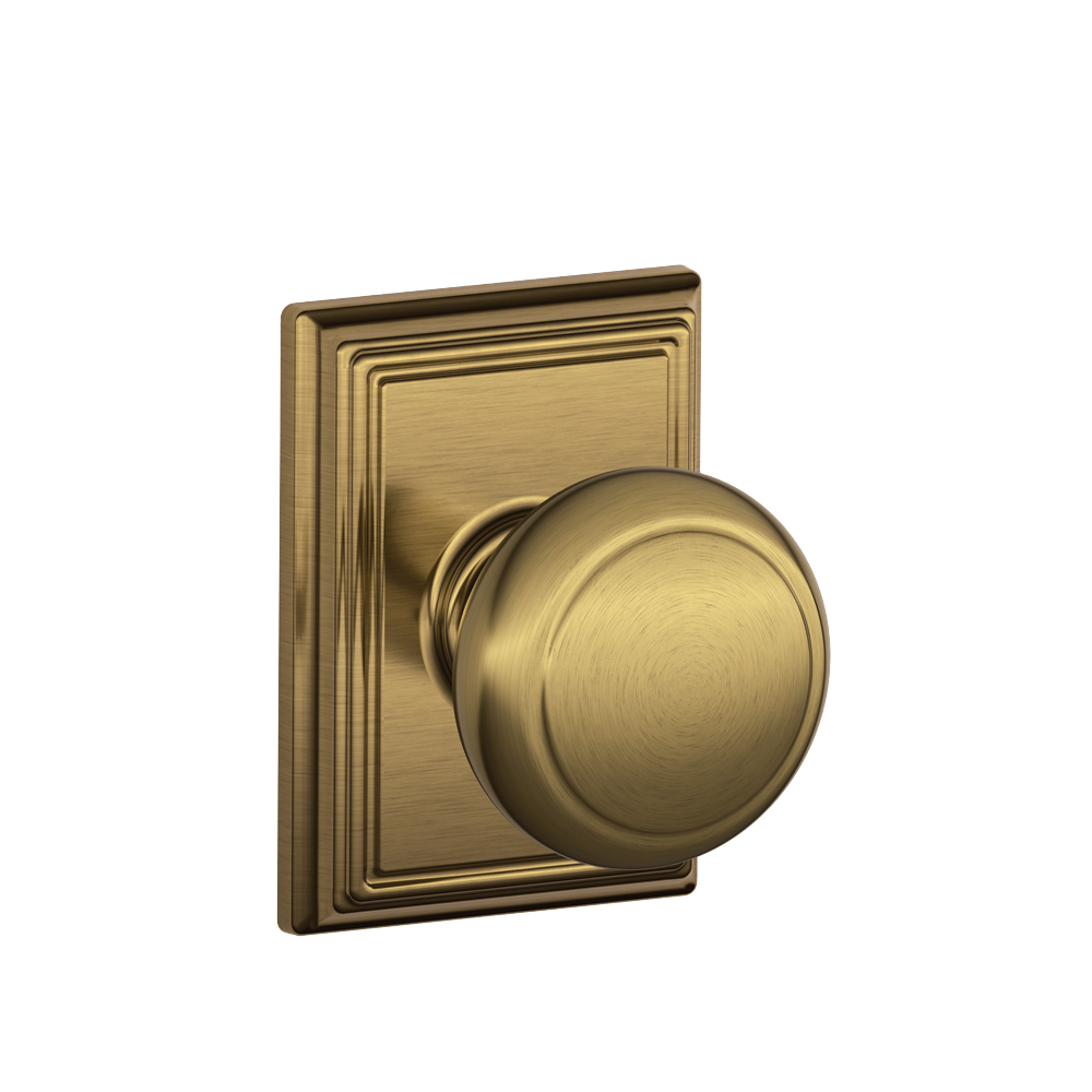 Schlage Andover Passage Knob with Addison Decorative Trim