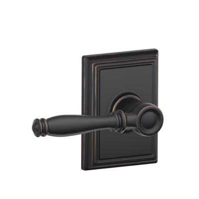Schlage Birmingham Passage Lever with Addison Decorative Trim
