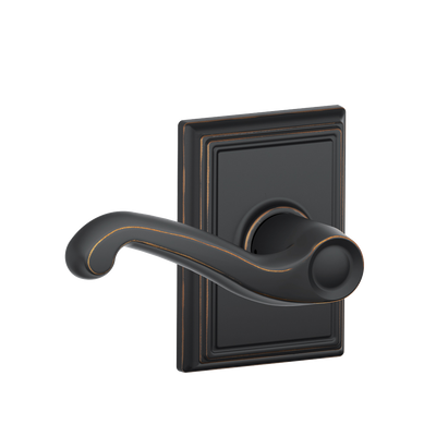 Schlage Flair Passage Lever with Addison Decorative Trim