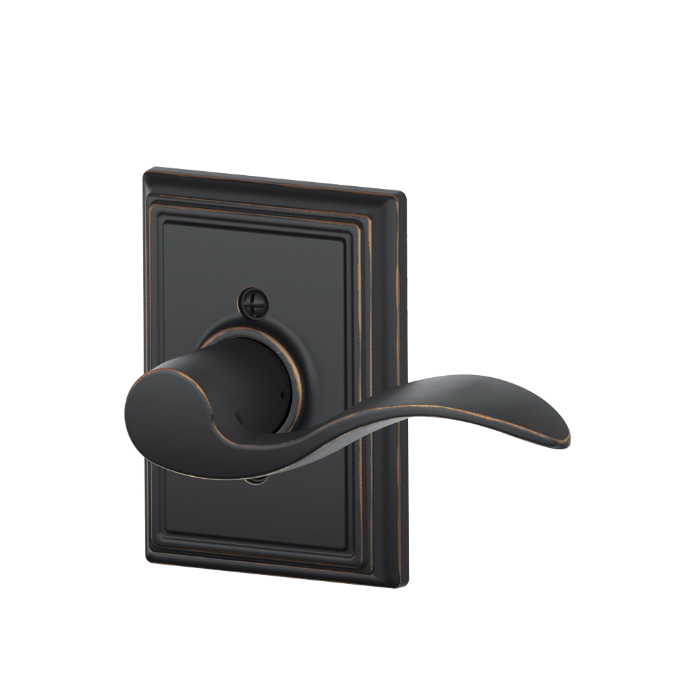 Schlage Accent Dummy Lever with Addison Decorative Trim