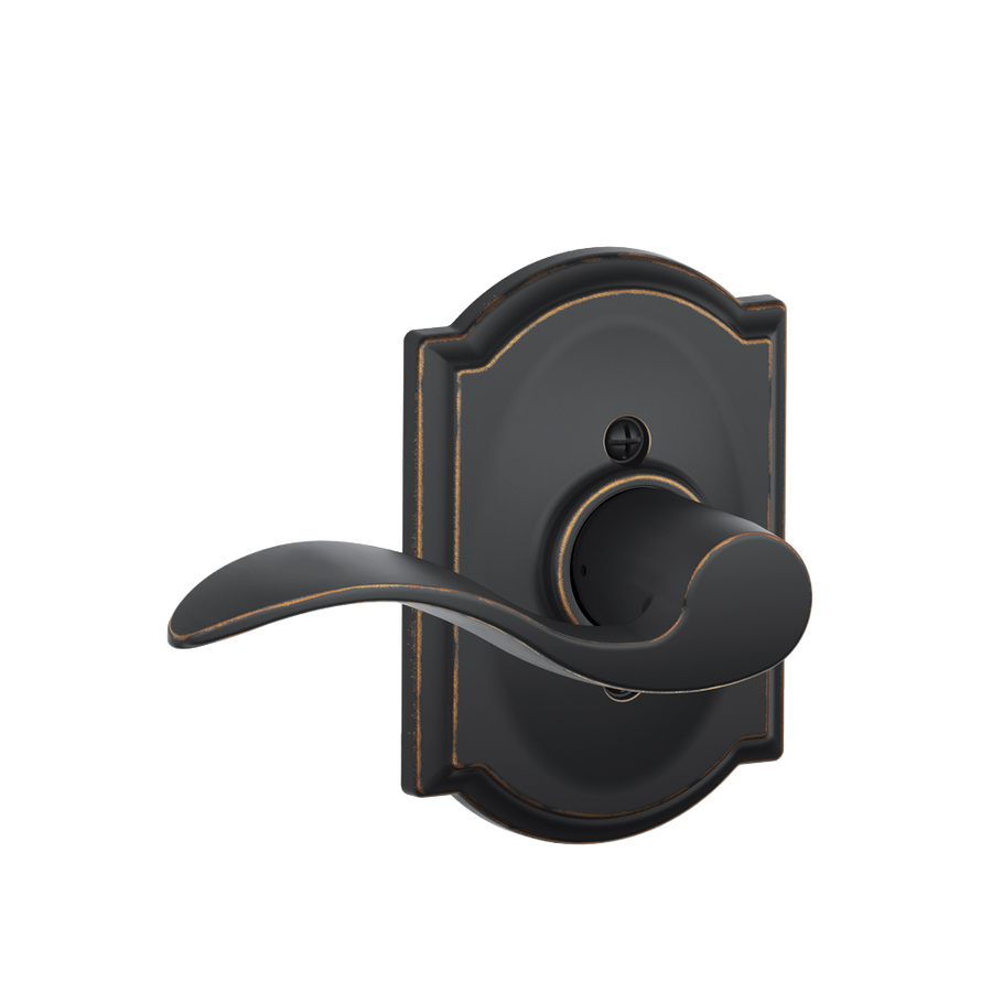 Schlage Accent Dummy Lever with Camelot Decorative Trim