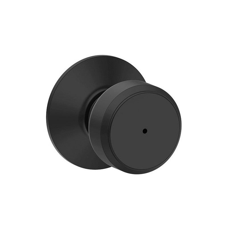 Schlage F10-BWE-CEN Bowery Passage Door Knob Set with Decorative Century Trim - Matte Black