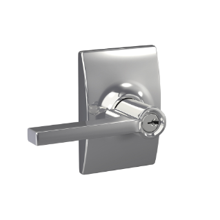 Schlage Latitude Keyed Entrance Lever with Century Trim