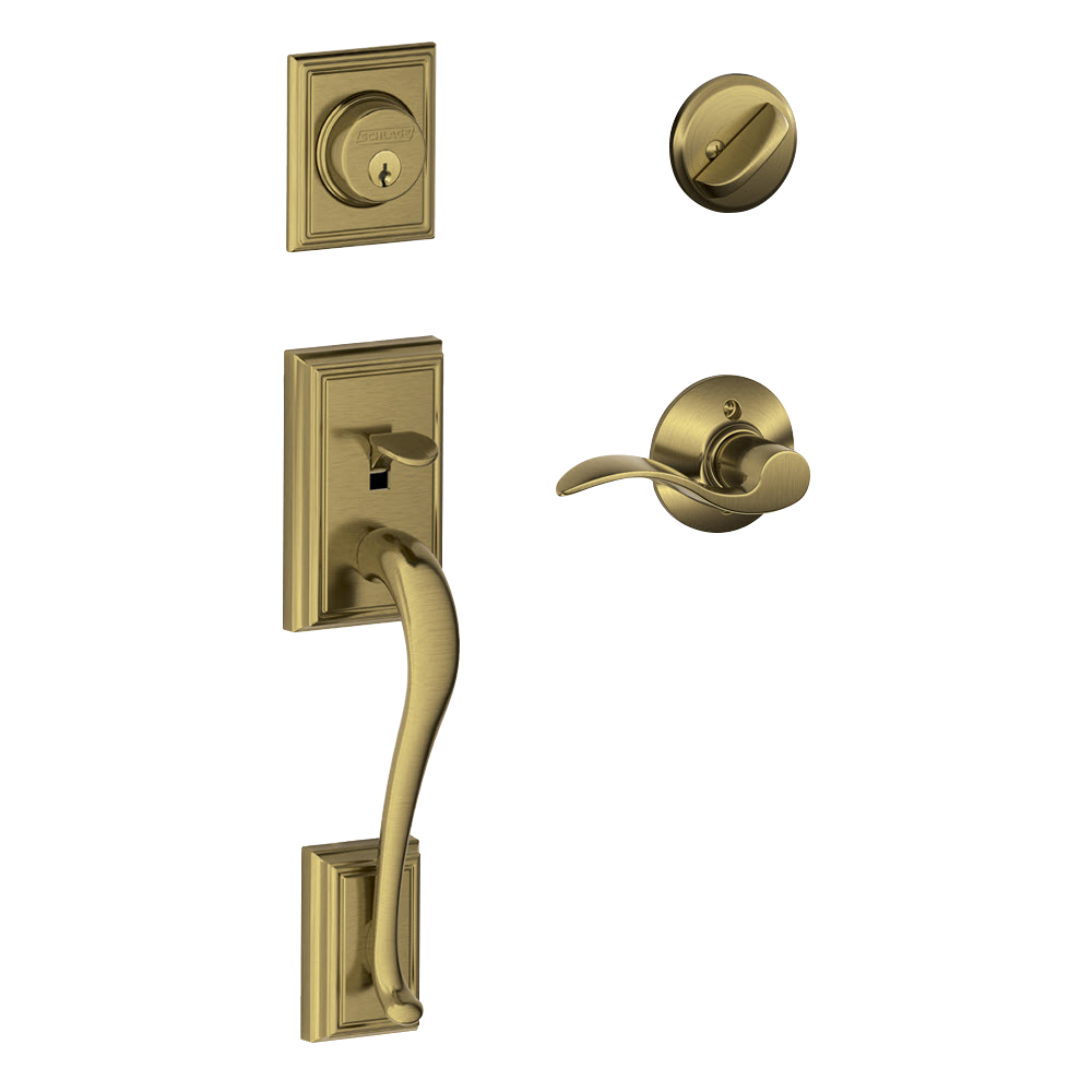 Schlage Addison Front Entry Handleset with Accent Lever