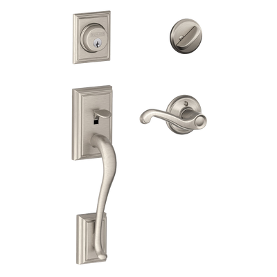 Schlage Addison Front Entry Handleset with Flair Lever