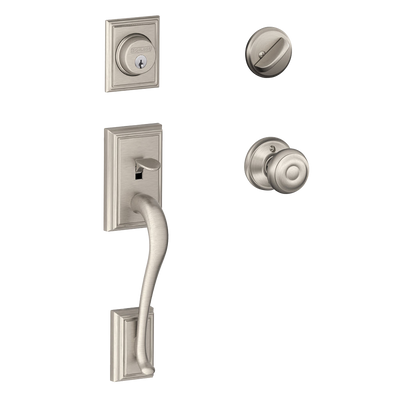 Schlage Addison Front Entry Handleset with Georgian Knob