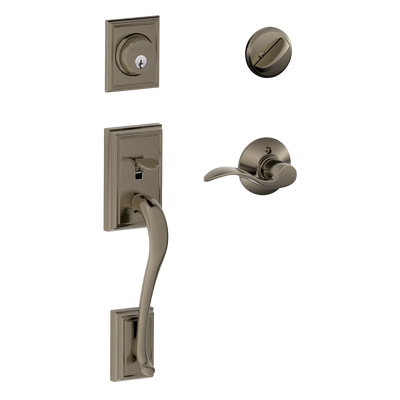 Schlage Addison Front Entry Handleset with Accent Lever