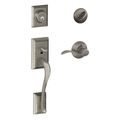 Schlage Addison Front Entry Handleset with Accent Lever