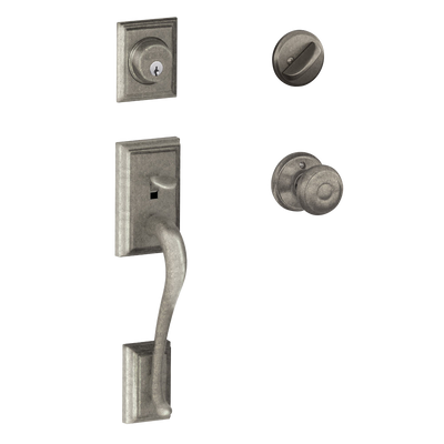 Schlage Addison Front Entry Handleset with Georgian Knob