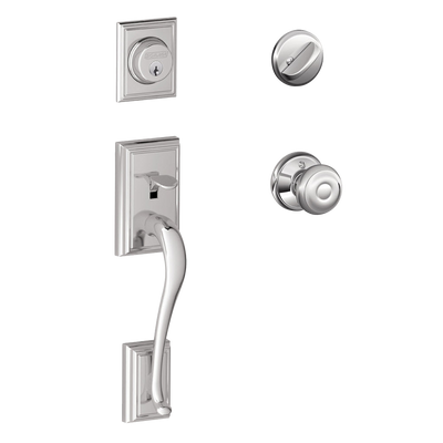 Schlage Addison Front Entry Handleset with Georgian Knob