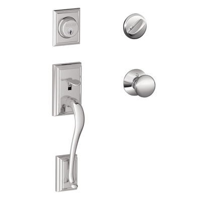 Schlage Addison Front Entry Handleset with Plymouth Knob