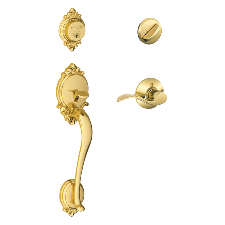 Schlage Brookshire Front Entry Handleset with Accent Lever