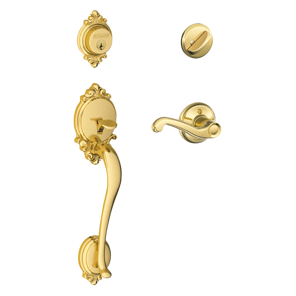 Schlage Brookshire Front Entry Handleset with Flair Lever