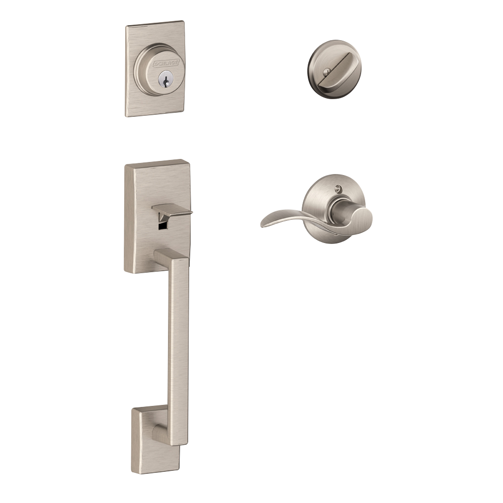 Schlage Century Front Entry Handleset with Accent Lever