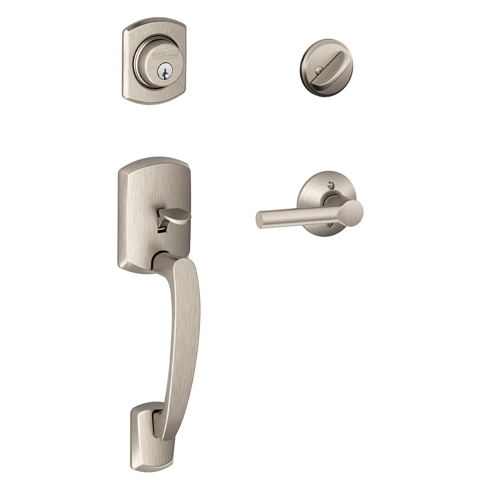 Schlage Greenwich Front Entry Handleset with Broadway Lever
