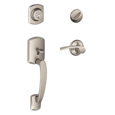 Schlage Greenwich Front Entry Handleset with Merano Lever