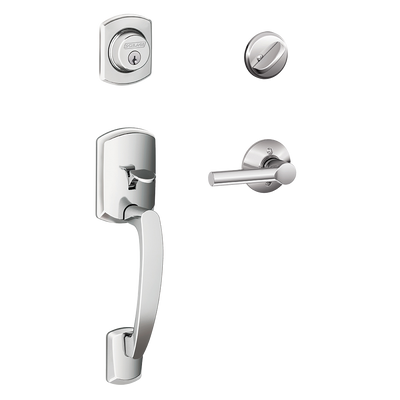 Schlage Greenwich Front Entry Handleset with Broadway Lever