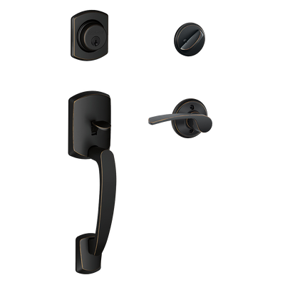 Schlage Greenwich Front Entry Handleset with Merano Lever