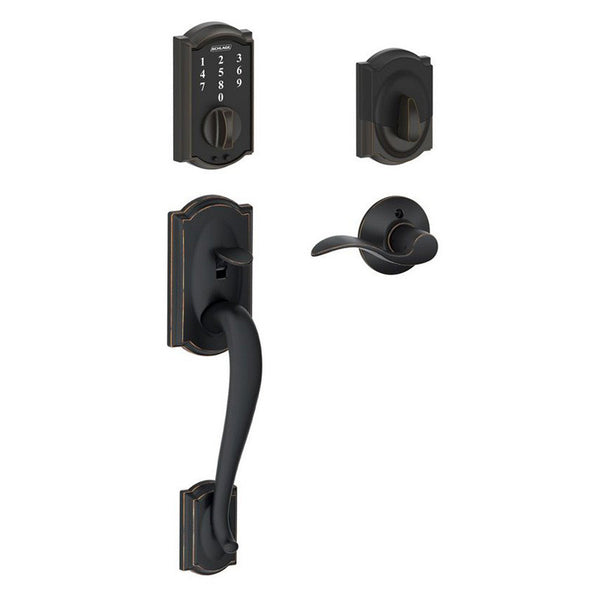 Schlage Touch Entry Handleset - Camelot (CAM) Style with Accent