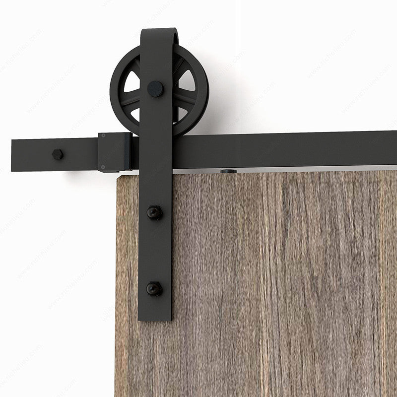 Ferris Wheel Rustic Barn Door Hardware Kit