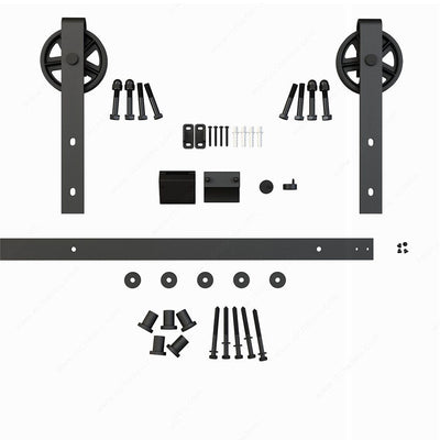 Ferris Wheel Rustic Barn Door Hardware Kit