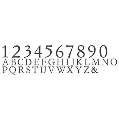 Cast Metal House Numbers & Letters - Garamond Style