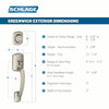 Schlage Greenwich Front Entry Handleset with Latitude Lever