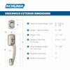 Schlage Greenwich Front Entry Handleset with Merano Lever