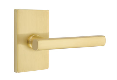 Emtek Freestone Lever with Modern Rectangular Rosette