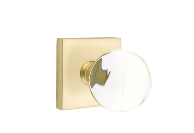 Emtek Bristol Crystal Knob with Square Rosette