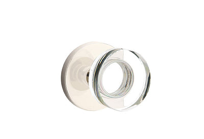 Emtek Modern Disc Crystal Knob with Disk Rosette