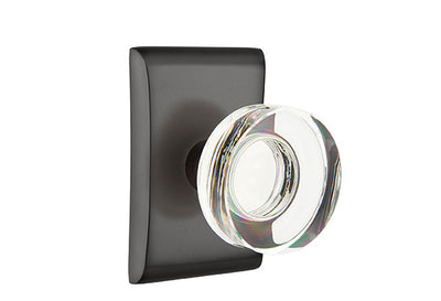 Emtek Modern Disc Crystal Knob with Neos Rosette