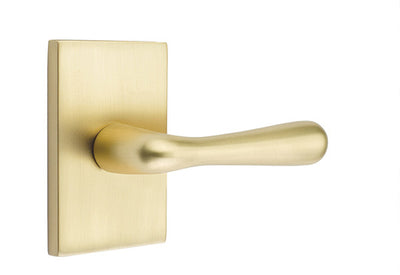 Emtek Basel Lever with Modern Rectangular Rosette