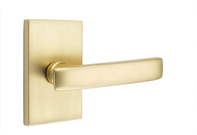 Emtek Geneva Lever with Modern Rectangular Rosette