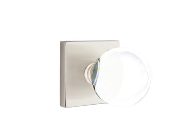 Emtek Bristol Crystal Knob with Square Rosette