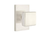 Emtek Square Knob with Modern Rectangular Rosette