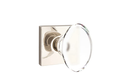 Emtek Hampton Crystal Knob with Square Rosette