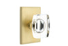 Emtek Windsor Crystal Knob with Modern Rectangular Rosette