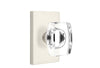 Emtek Windsor Crystal Knob with Modern Rectangular Rosette