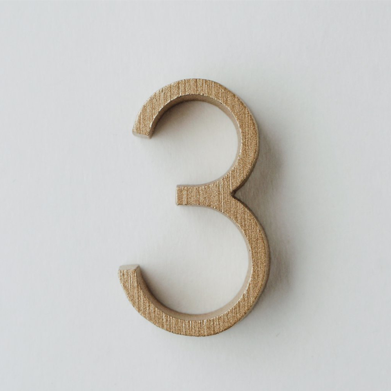 Cast Metal House Numbers & Letters - Ribbon Style