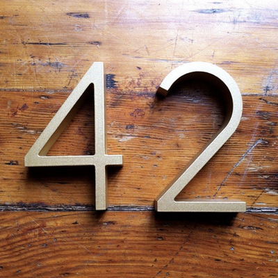Cast Metal House Numbers & Letters - Ribbon Style
