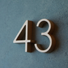 Cast Metal House Numbers & Letters - Ribbon Style
