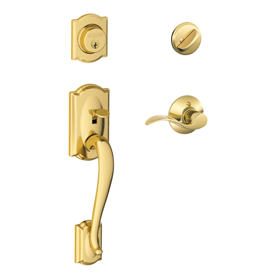 Schlage Camelot Front Entry Handleset with Accent Lever